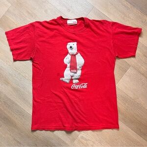 2000s Coca Cola Bear Vintage Tee - Medium